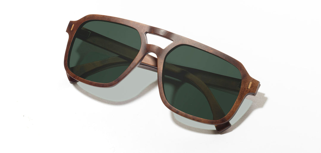 Redwood Burl*G15 + Redwood Burl*G15 Polarized | Shwood Auburn Wood Sunglasses Redwood Burl