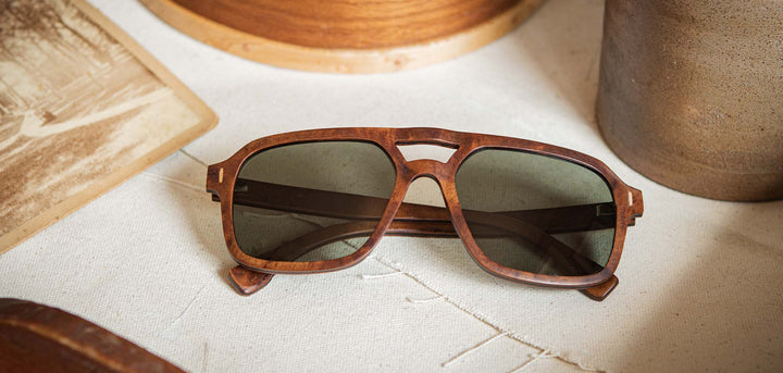 Redwood Burl*G15 + Redwood Burl*G15 Polarized | Shwood Auburn Wood Sunglasses Redwood Burl