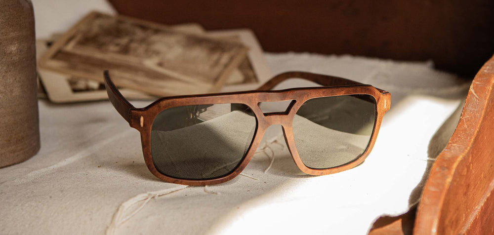 Redwood Burl*G15 + Redwood Burl*G15 Polarized | Shwood Auburn Wood Sunglasses Redwood Burl