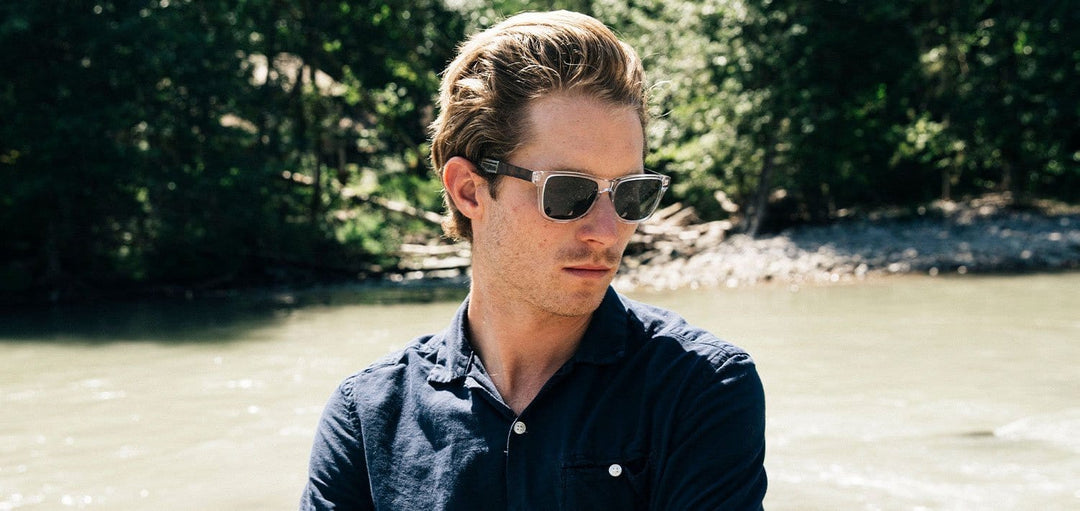 Crystal*Elm Burl*G15 + Crystal*Elm Burl*G15 Polarized | Shwood Canby Acetate Sunglasses Crystal