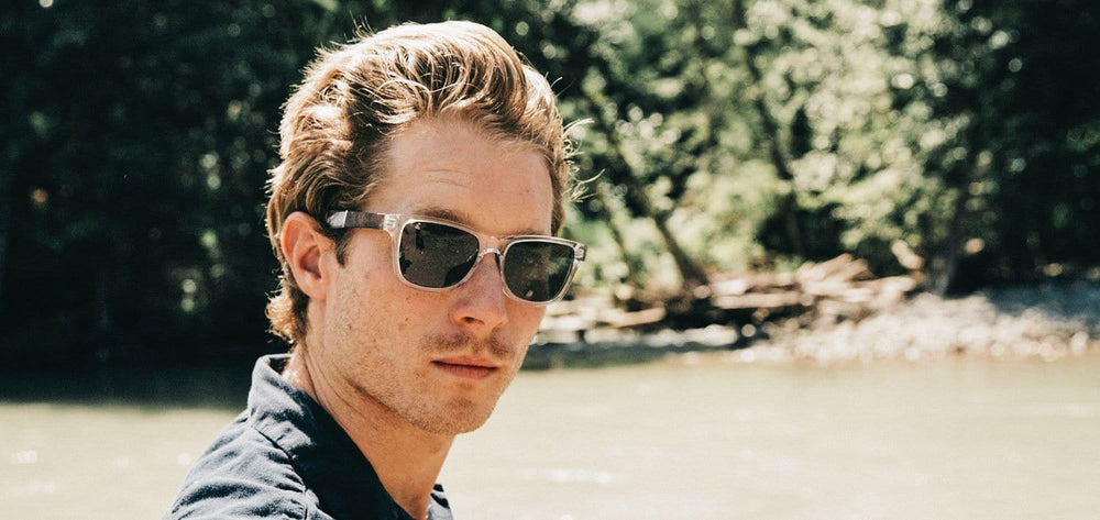 Crystal*Elm Burl*G15 + Crystal*Elm Burl*G15 Polarized | Shwood Canby Acetate Sunglasses Crystal