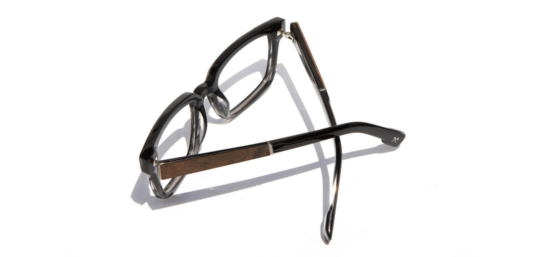 Black Agate*Elm Burl*frames only | Shwood Danner Acetate RX Eyeglasses Black Agate