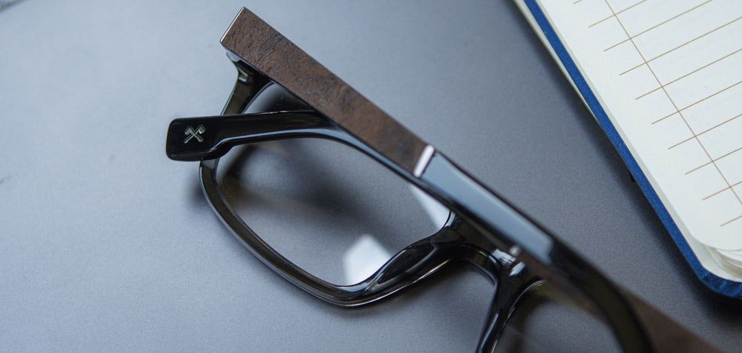 Black Agate*Elm Burl*frames only | Shwood Danner Acetate RX Eyeglasses Black Agate