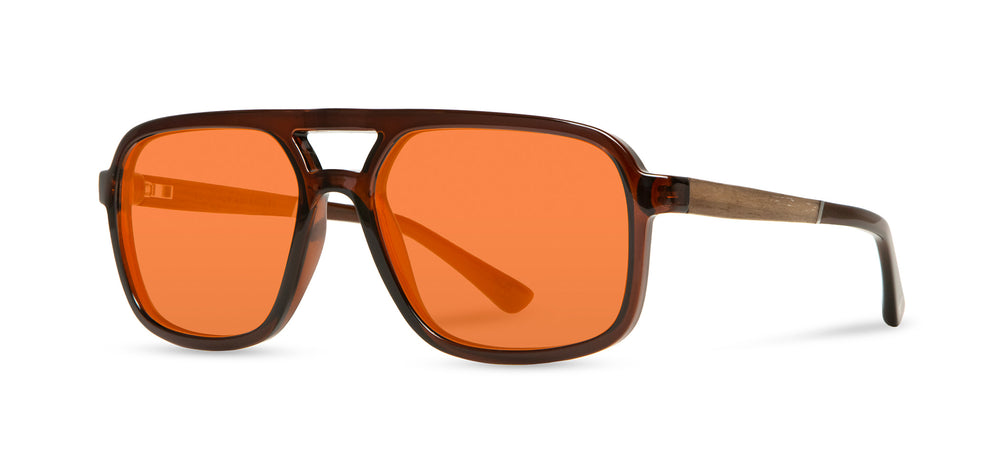 Clay*Walnut*Basic Polarized Amber + Clay*Walnut*HD Plus Polarized Amber | CAMP Glacier Clay Walnut Sunglasses