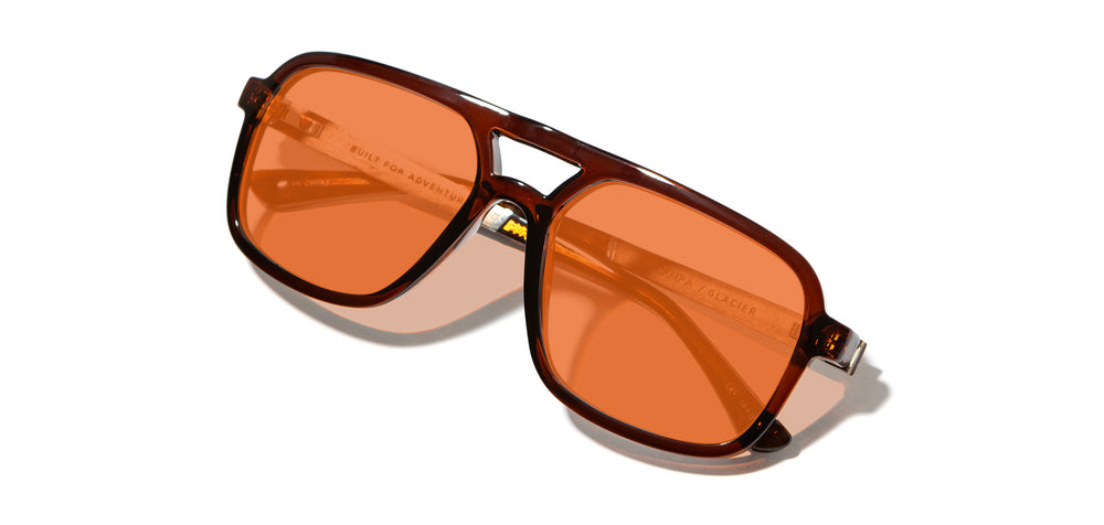 Clay*Walnut*Basic Polarized Amber + Clay*Walnut*HD Plus Polarized Amber | CAMP Glacier Clay Walnut Sunglasses