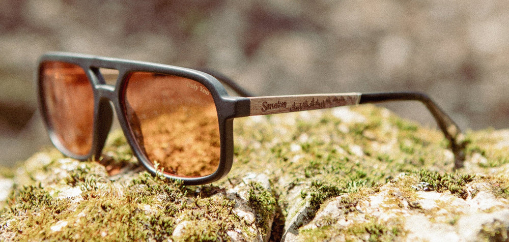 Matte Black*Walnut*Basic Polarized Amber + Matte Black*Walnut*HD Plus Polarized Amber + Matte Black*Walnut*RX | CAMP Glacier Matte Matte Black Walnut Sunglasses