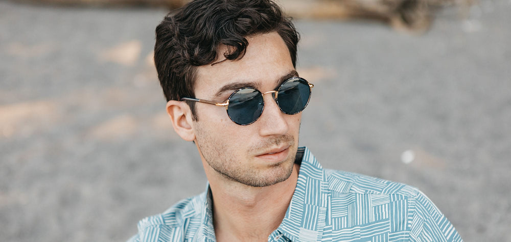 Blue Coral*Walnut*Blue + Blue Coral*Walnut*Blue Polarized | Shwood Hawthorne Acetate Sunglasses Blue Coral