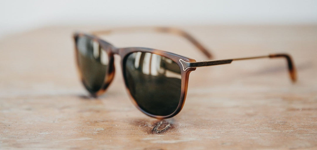 Matte Brindle*Ebony*G15 + Matte Brindle*Ebony*G15 Polarized | Shwood Keller Acetate Sunglasses Matte Brindle