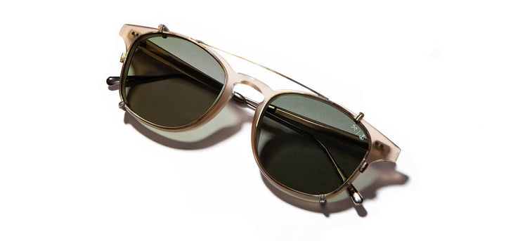 Ivory and Brazed Steel*G15 Polarized | Shwood Kennedy Iron and Resin Glasses