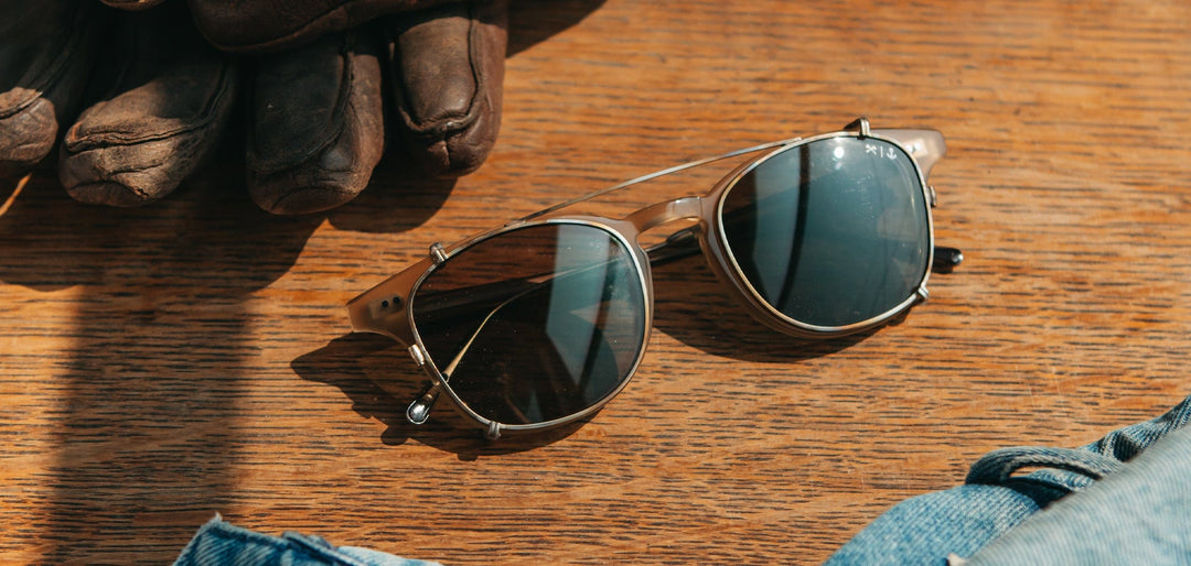 Ivory and Brazed Steel*G15 Polarized | Shwood Kennedy Iron and Resin Glasses