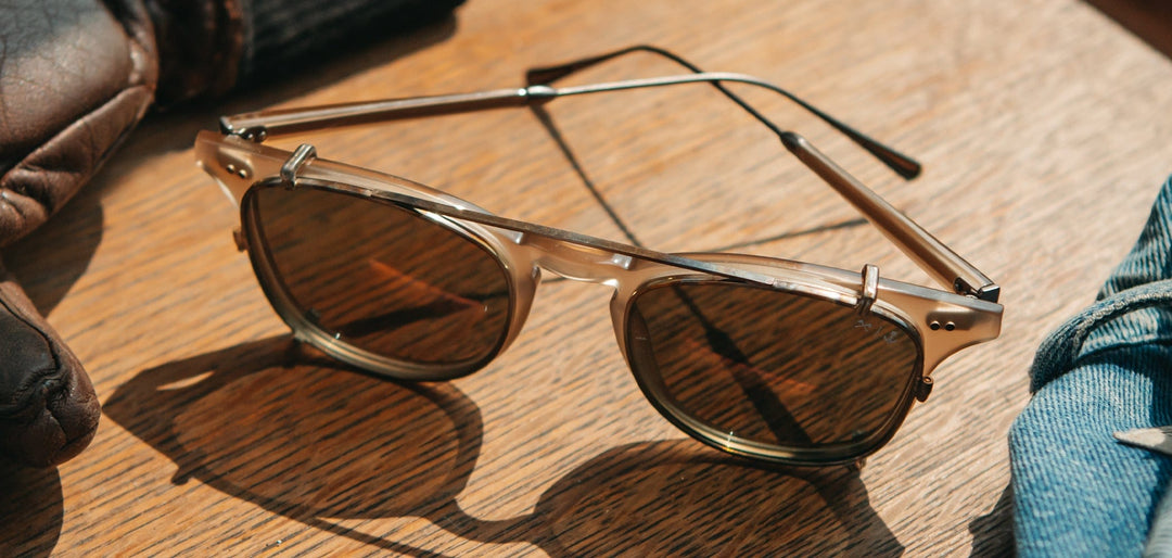 Ivory and Brazed Steel*G15 Polarized | Shwood Kennedy Iron and Resin Glasses