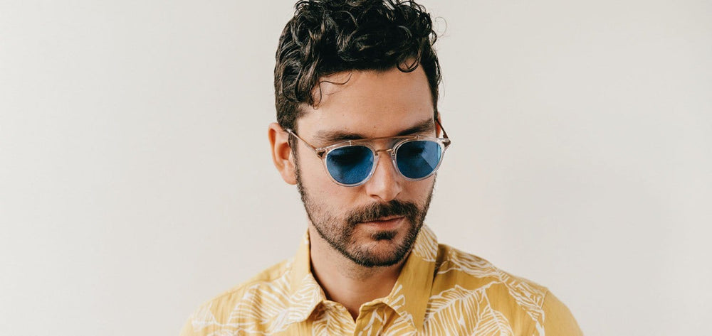 Crystal*Ebony*Blue + Crystal*Ebony*Blue Polarized | Shwood Kinsrow Acetate Sunglasses Crystal