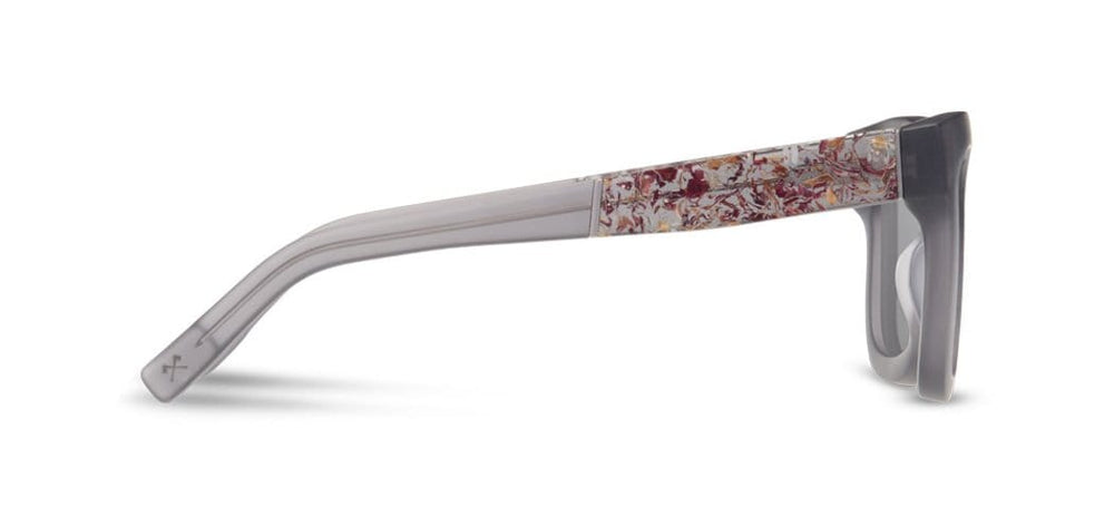 Matte Smoke*Rose Flower*Grey + Matte Smoke*Rose Flower*Grey Polarized | Shwood Lorane Acetate Sunglasses Matte Smoke