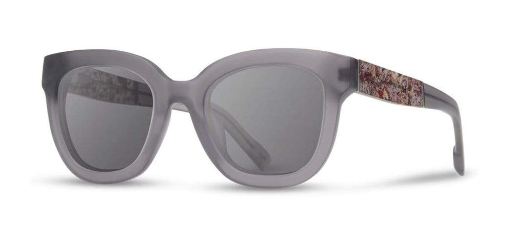 Matte Smoke*Rose Flower*Grey + Matte Smoke*Rose Flower*Grey Polarized | Shwood Lorane Acetate Sunglasses Matte Smoke