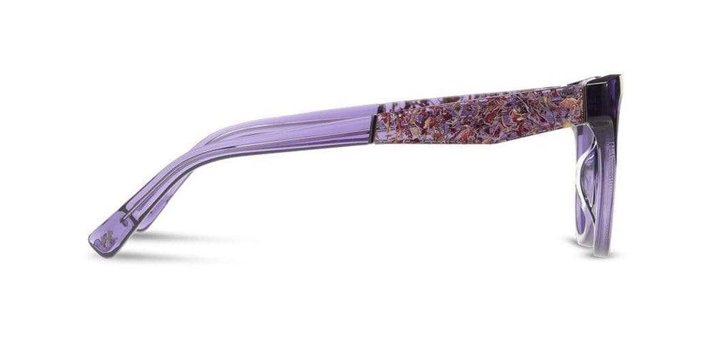 Violet*Rose Flower*Violet + Violet*Rose Flower*Violet Polarized | Shwood Lorane Acetate Sunglasses Violet