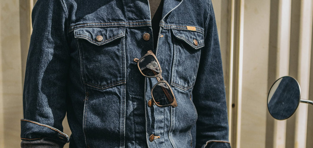 Distressed Dark Walnut*Grey + Distressed Dark Walnut*Grey Polarized | Shwood Prescott Wood Sunglasses Distressed Dark Walnut