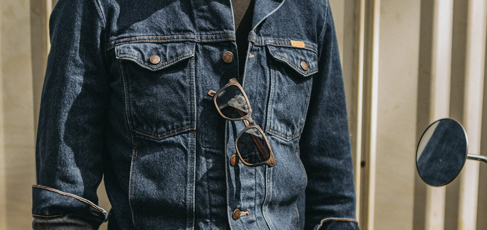 Distressed Dark Walnut*Grey + Distressed Dark Walnut*Grey Polarized | Shwood Prescott Wood Sunglasses Distressed Dark Walnut