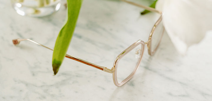 Rose Water*Mahogany*frames only | Shwood Sophie Metal RX Eyeglasses Rose Water