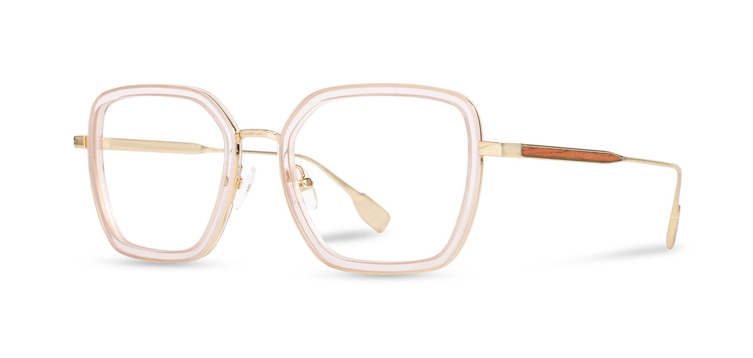 Rose Water*Mahogany*frames only | Shwood Sophie Metal RX Eyeglasses Rose Water