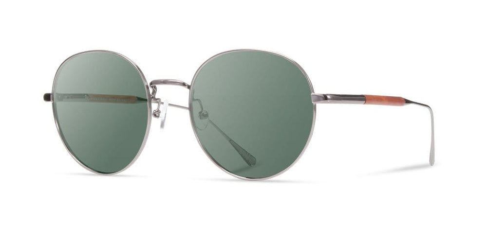 Black Chrome*Mahogany*G15 + Black Chrome*Mahogany*G15 Polarized | Shwood Union Metal Sunglasses Black Chrome