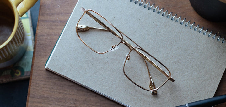 Gold*Walnut*frames only | Shwood Benton Metal RX Eyeglasses Black Gold