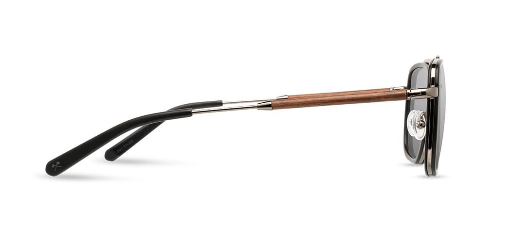 Matte Black*Walnut*Grey + Matte Black*Walnut*Grey Polarized | Shwood Grant Acetate Sunglasses Matte Black