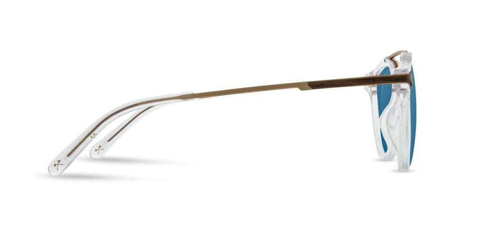 Crystal*Ebony*Blue + Crystal*Ebony*Blue Polarized | Shwood Kinsrow Acetate Sunglasses Crystal